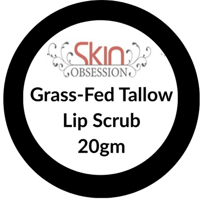 Grass Fed Tallow Olive and Castor Oil Lip Scrub - Skin Obsession