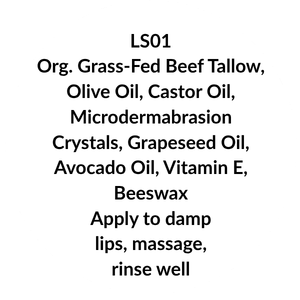Grass Fed Tallow Olive and Castor Oil Lip Scrub - Skin Obsession